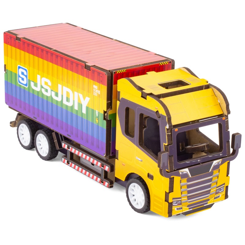 MAQUETTE EN BOIS : CAMION PORTEUR (RÉTRO FRICTION) - Ulysse