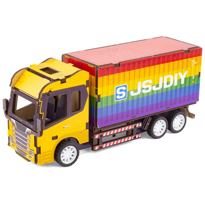 MAQUETTE EN BOIS : CAMION PORTEUR (RÉTRO FRICTION) - Ulysse
