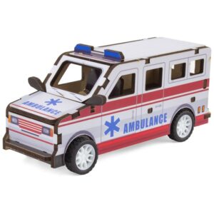 MAQUETTE EN BOIS : AMBULANCE (RÉTRO FRICTION) - Ulysse