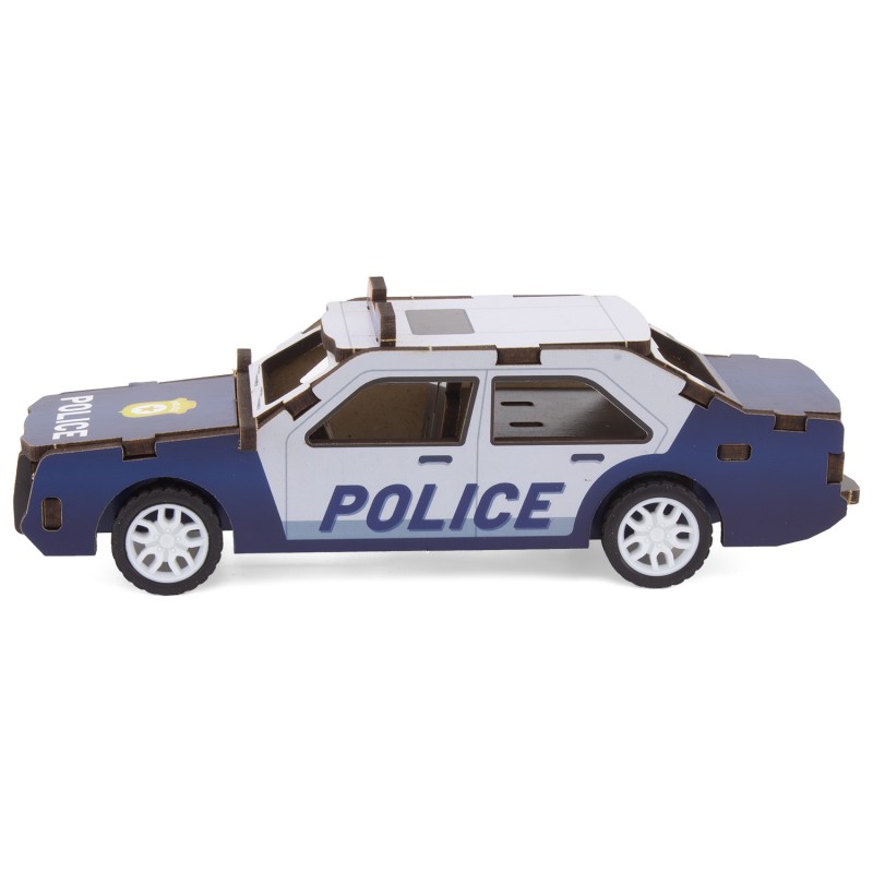 MAQUETTE EN BOIS : VOITURE DE POLICE (RÉTRO FRICTION) - Ulysse