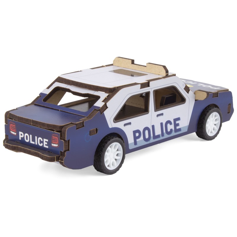 MAQUETTE EN BOIS : VOITURE DE POLICE (RÉTRO FRICTION) - Ulysse