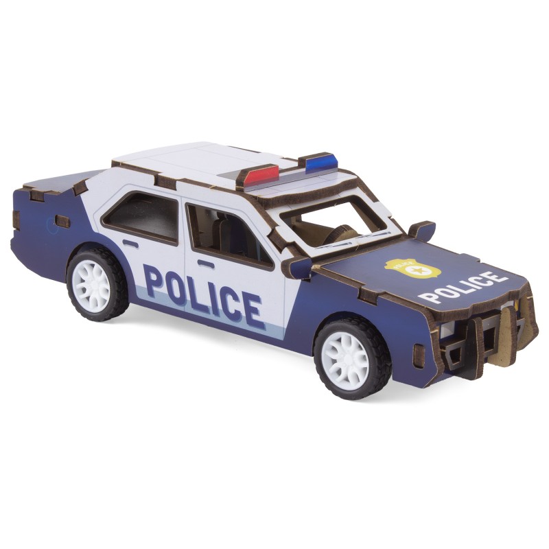 MAQUETTE EN BOIS : VOITURE DE POLICE (RÉTRO FRICTION) - Ulysse