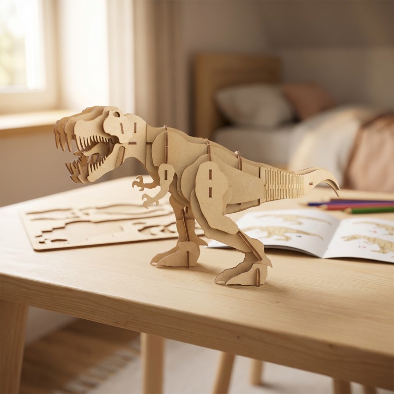 MAQUETTE EN BOIS : TYRANNOSAURE REX - Ulysse