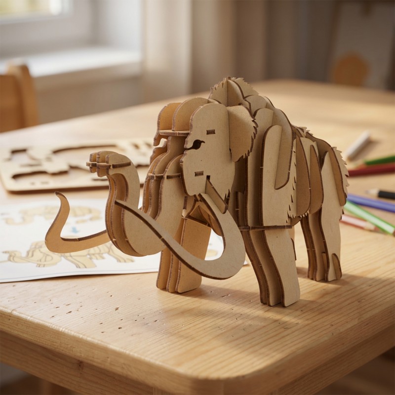 MAQUETTE EN BOIS : MAMMOUTH - Ulysse