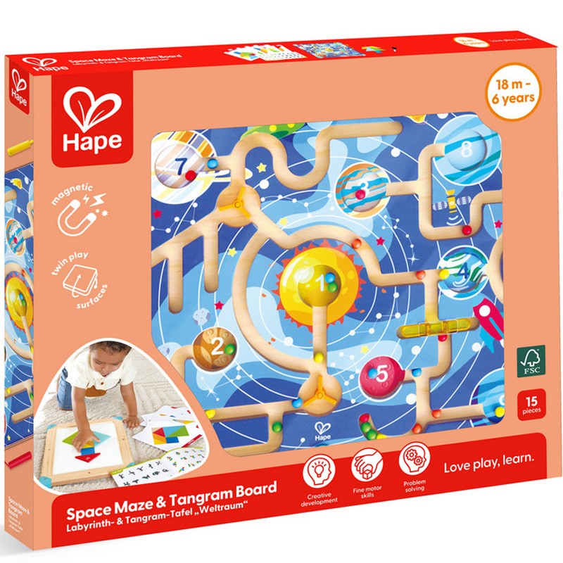 Labyrinthe magnétique Tangram 3 en 1 - Hape