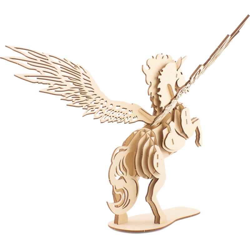 MAQUETTE EN BOIS : LICORNE MYTHIQUE (RÉTRO FRICTION) - Ulysse