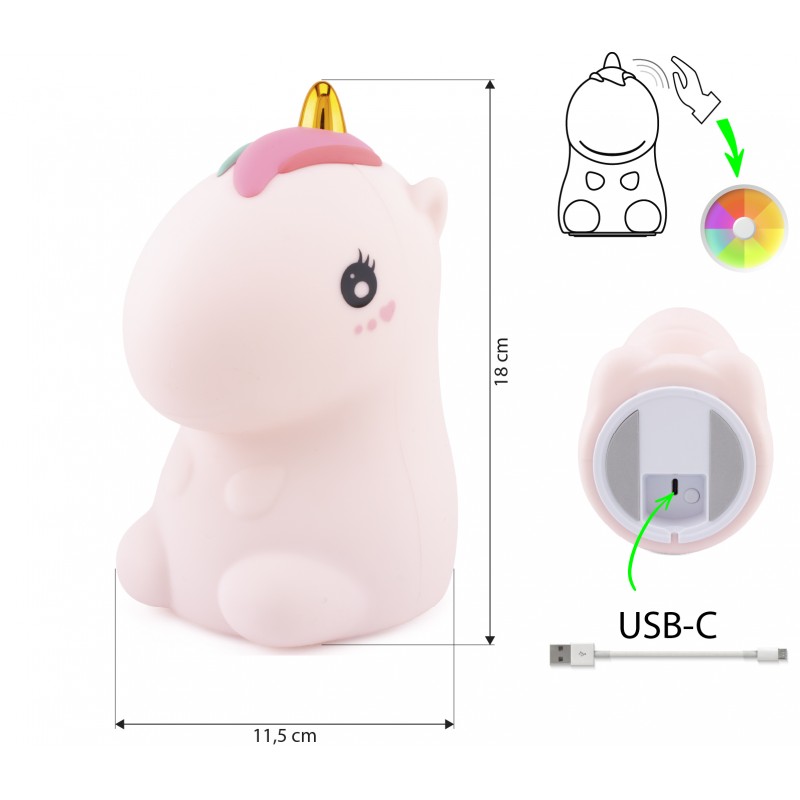VEILLEUSE : LICORNE ROSE - Ulysse