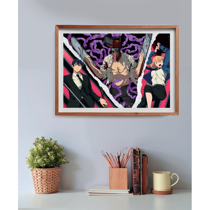 PUZZLE 500 PIECES CUBES ANIMES chainsaw man - Clementoni