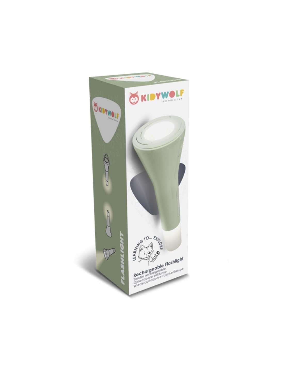 KIDYFLASHLIGHT Lampe de poche 3-en-1 verte - Kidywolf