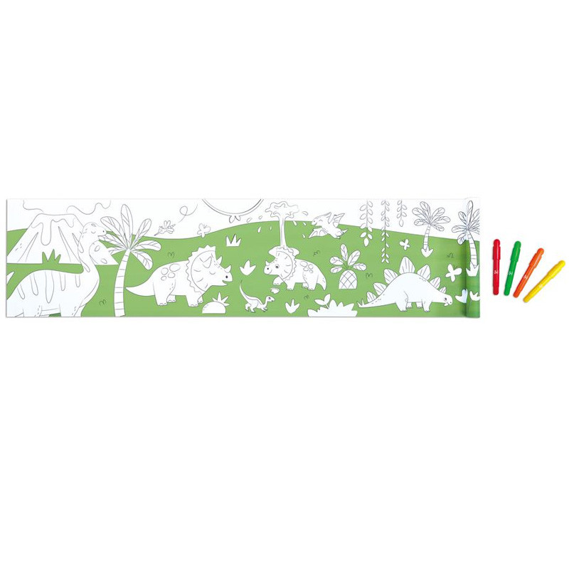 Rouleau à dessin et feutres - dinosaure - Hape
