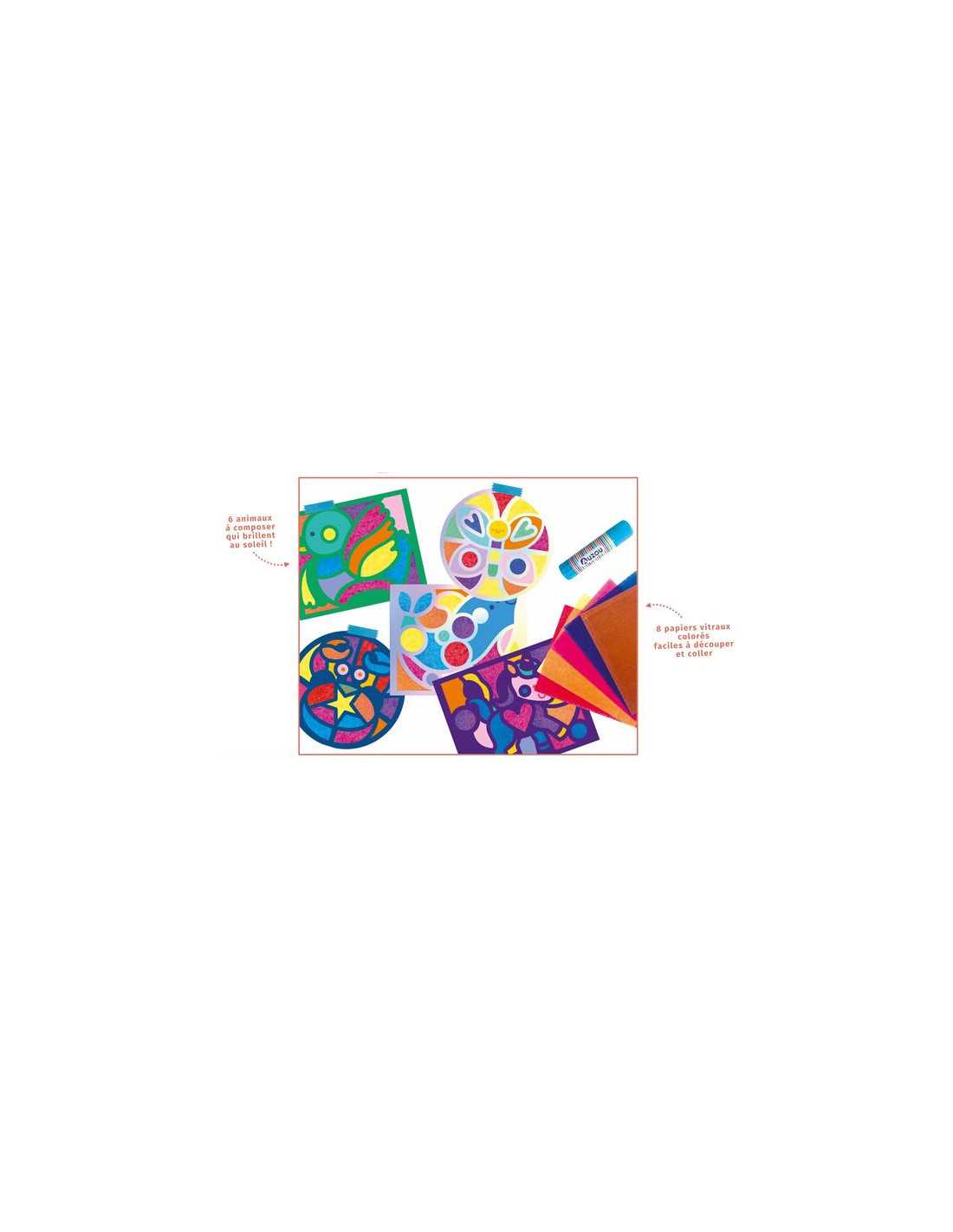 Mon coffret d'artiste - Animaux en vitrail - Auzou