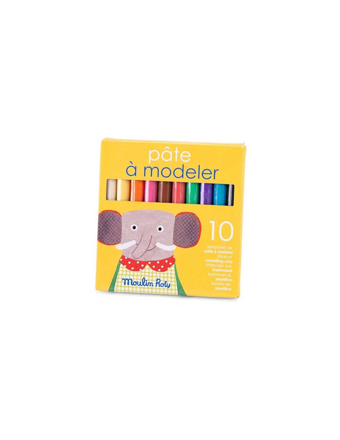 10 bâtonnets de pâte à modeler - Les Popipop - MOULIN ROTY