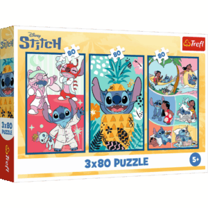 PUZZLE 3X80P - LE MONDE DE STITCH - TREFL