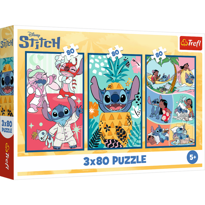 PUZZLE 3X80P - LE MONDE DE STITCH - TREFL
