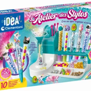 Atelier-des-stylo-créatif-paillette-6-ans-et-plus-crayon-couleur-personnage-kawai-mignon-clementoni-jeux-reves-et-jouets