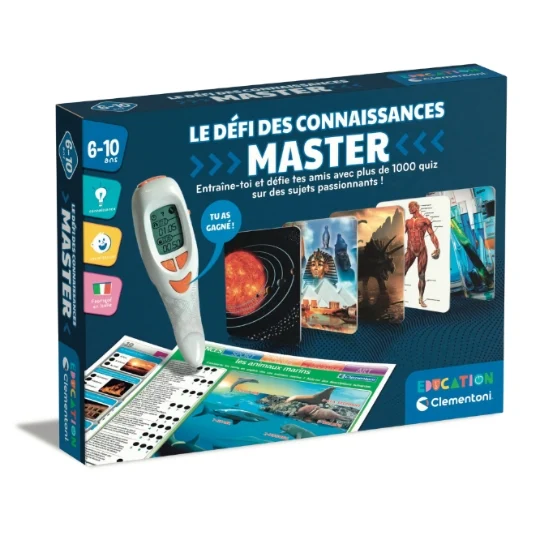 Educatif-défis-des-connaissances-master-stylo-electronique-6-10-ans-clementoni-sciences-geographie-histoire-art-monde-jeux-reves-et-jouets