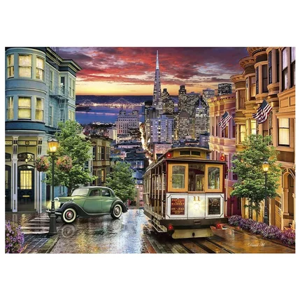 Puzzle-3000-pièces-ville-sanfrancisco-funiculaire-ville-us-kidulte-clementoni-Jeux-reves-et-jouets