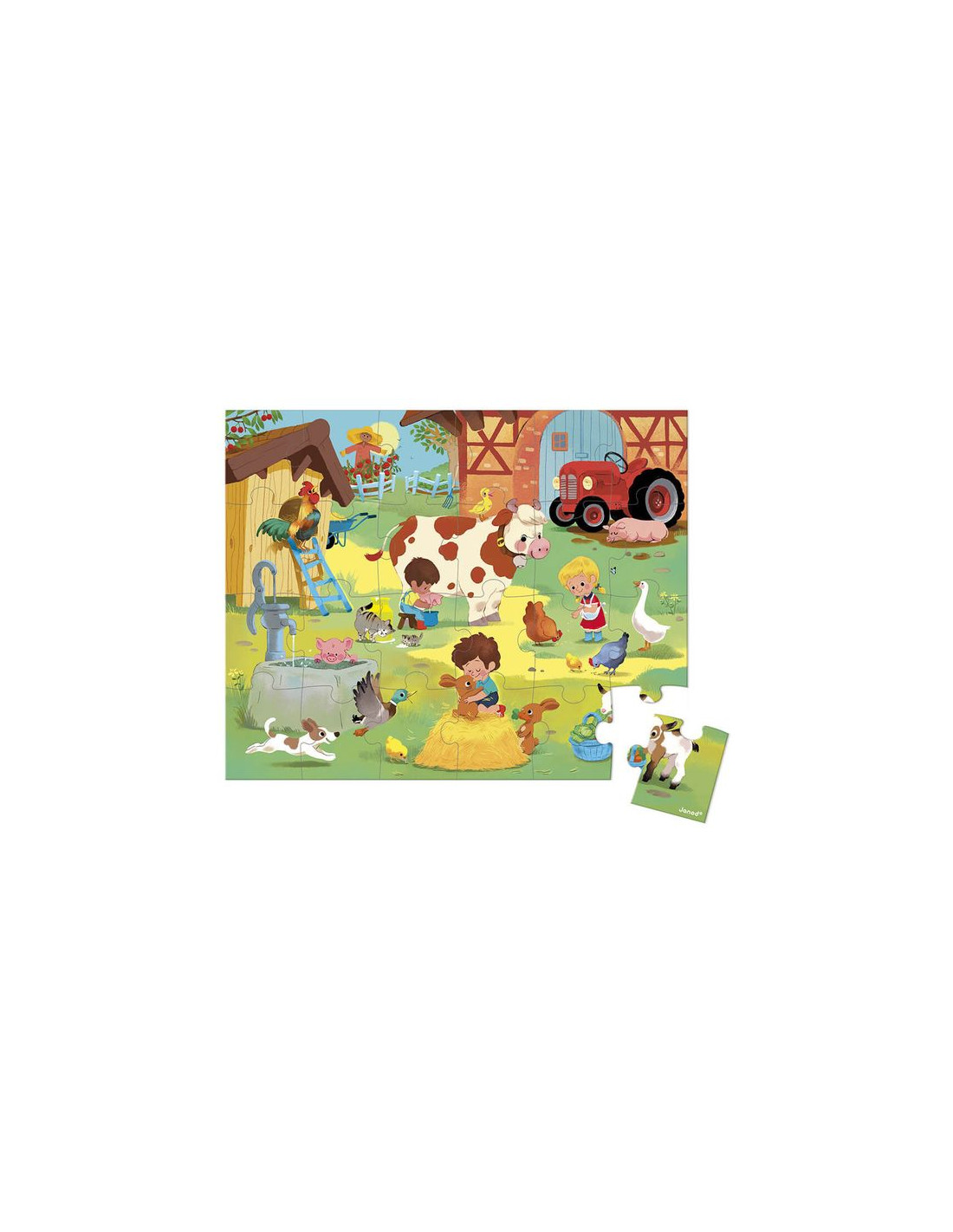 Puzzle 24 pièces une journée à la ferme - Janod