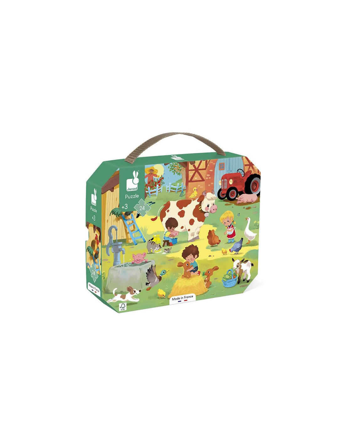 Puzzle 24 pièces une journée à la ferme - Janod