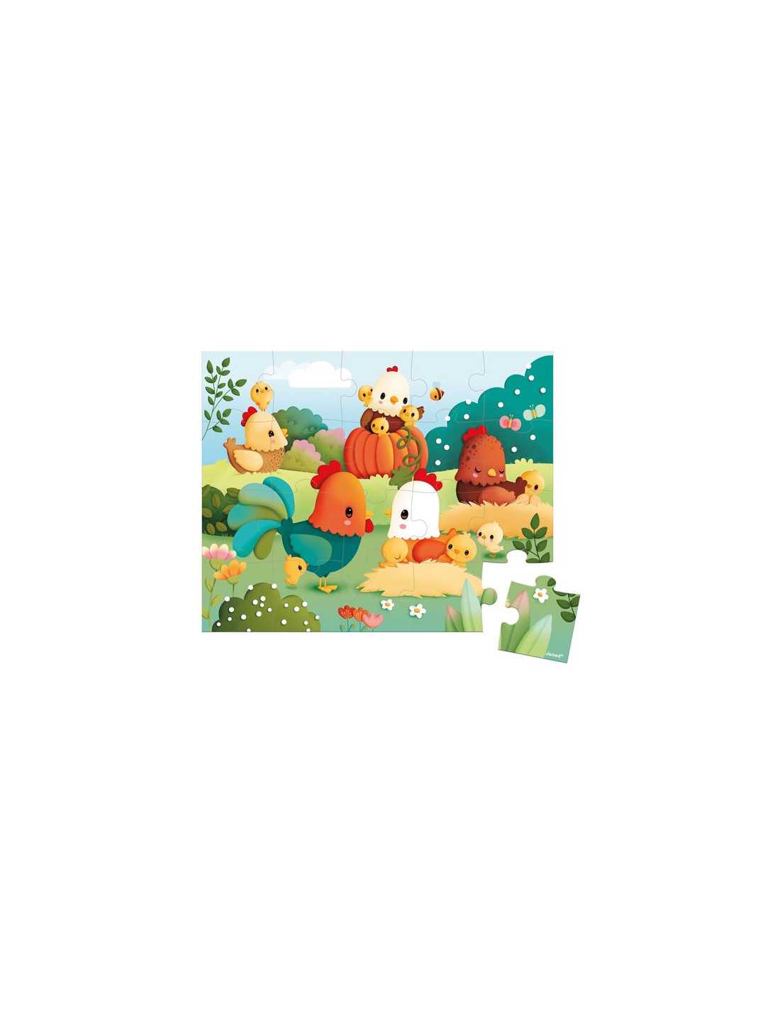 Puzzle 20 pièces - Bienvenue à la Basse-cour - Janod