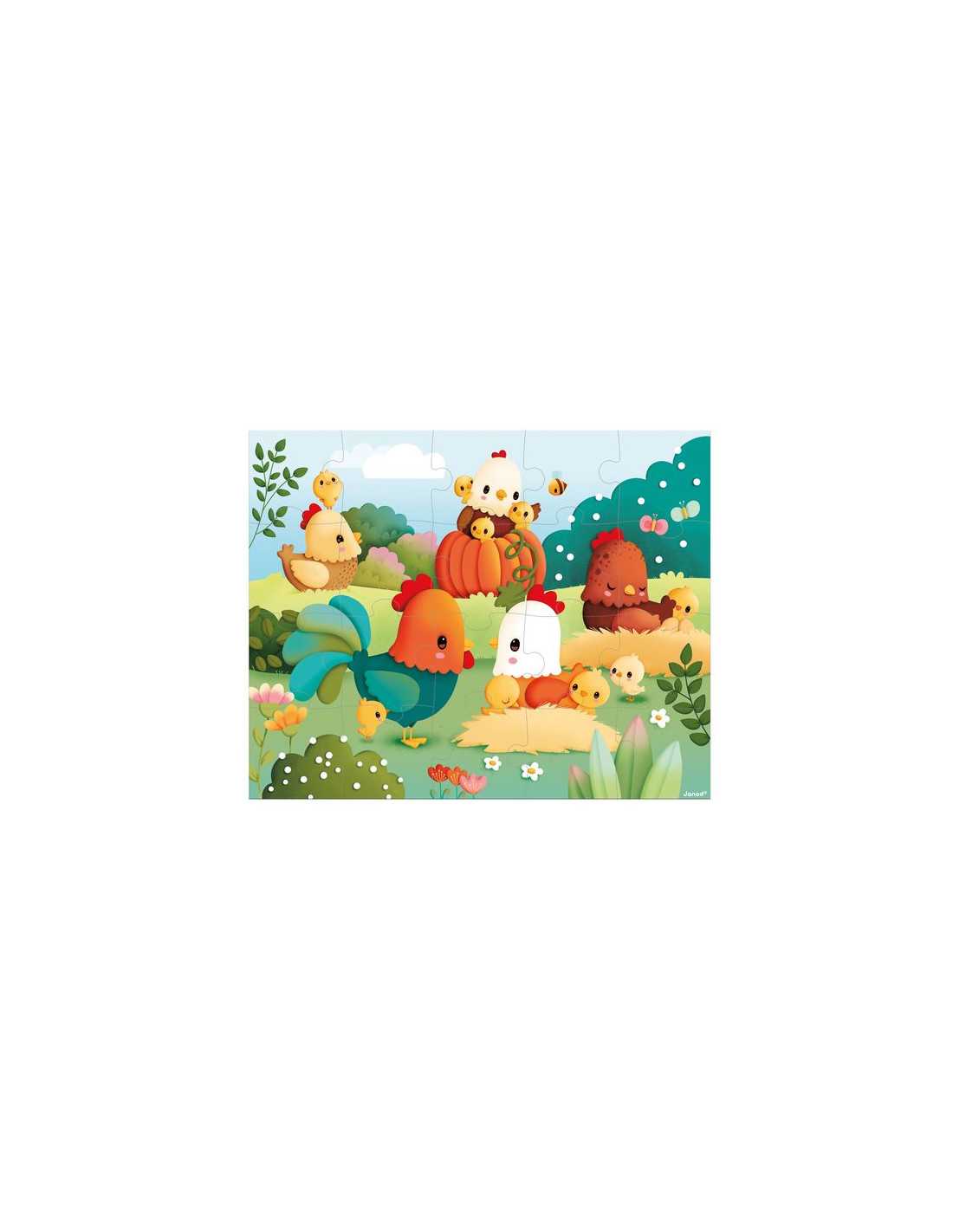Puzzle 20 pièces - Bienvenue à la Basse-cour - Janod
