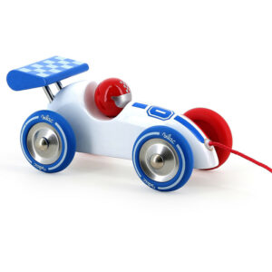 Voiture de course à trainer blanche – Vilac