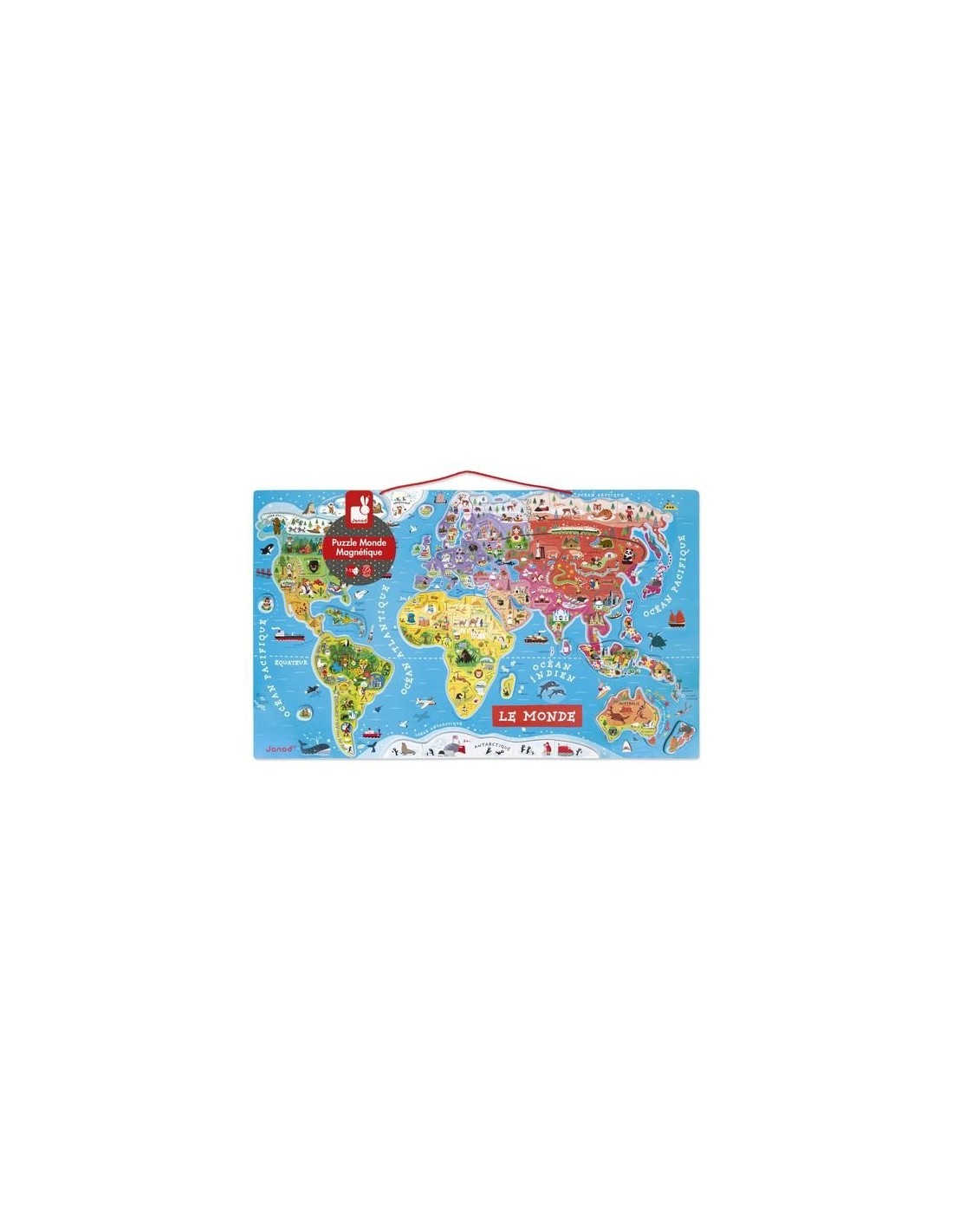 PUZZLE MONDE MAGNETIQUE VERSION FR - Janod