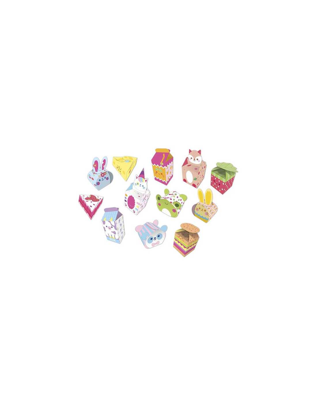 12 BOITES EN PAPIER KAWAII A CREER - Janod