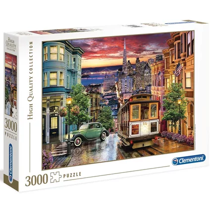 Puzzle-3000-pièces-ville-sanfrancisco-funiculaire-ville-us-kidulte-clementoni-Jeux-reves-et-jouets