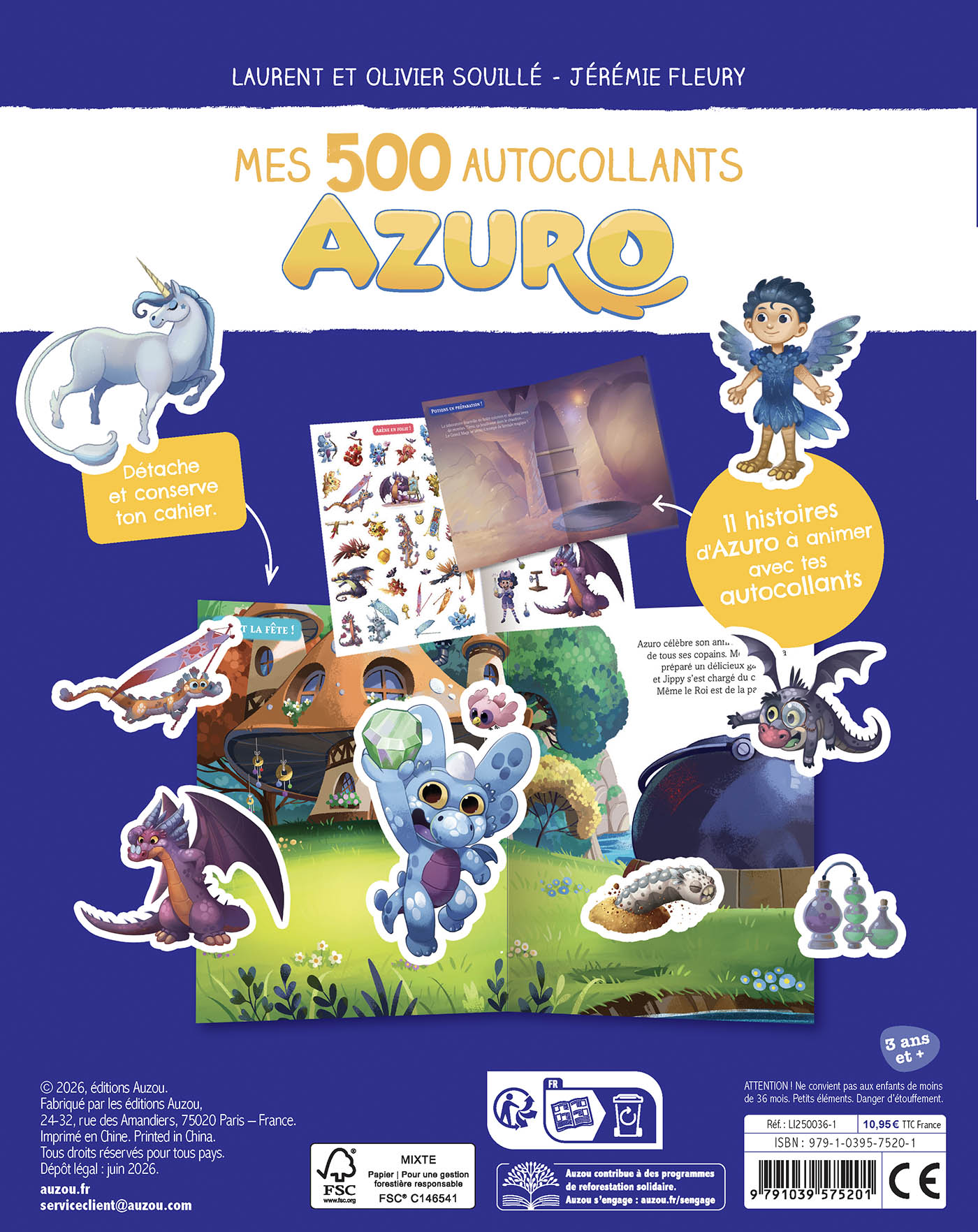 500 AUTOCOLLANTS AZURO-jeuxrevesetjouets-thonon-evian-2