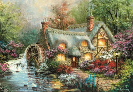 Puzzle-1500-pièces-Country-Retreat-chaumière-kidulte-clementoni-jeux-reves-et-jouets
