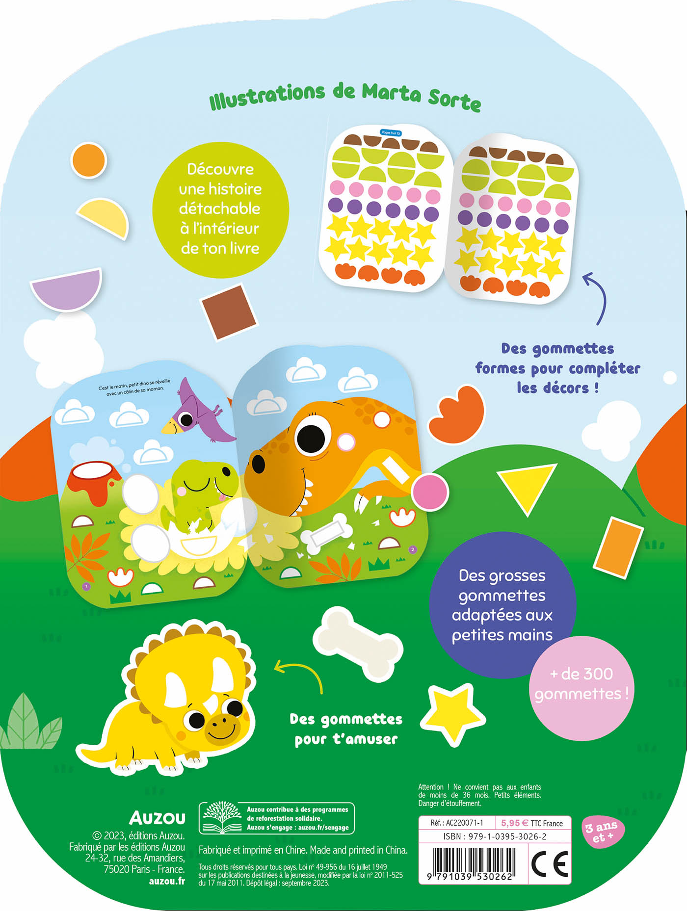 GOMMETTES FORMES - L'AVENTURE DE PETIT DINOSAURE-jeuxrevesetjouets-thonon-evian-1