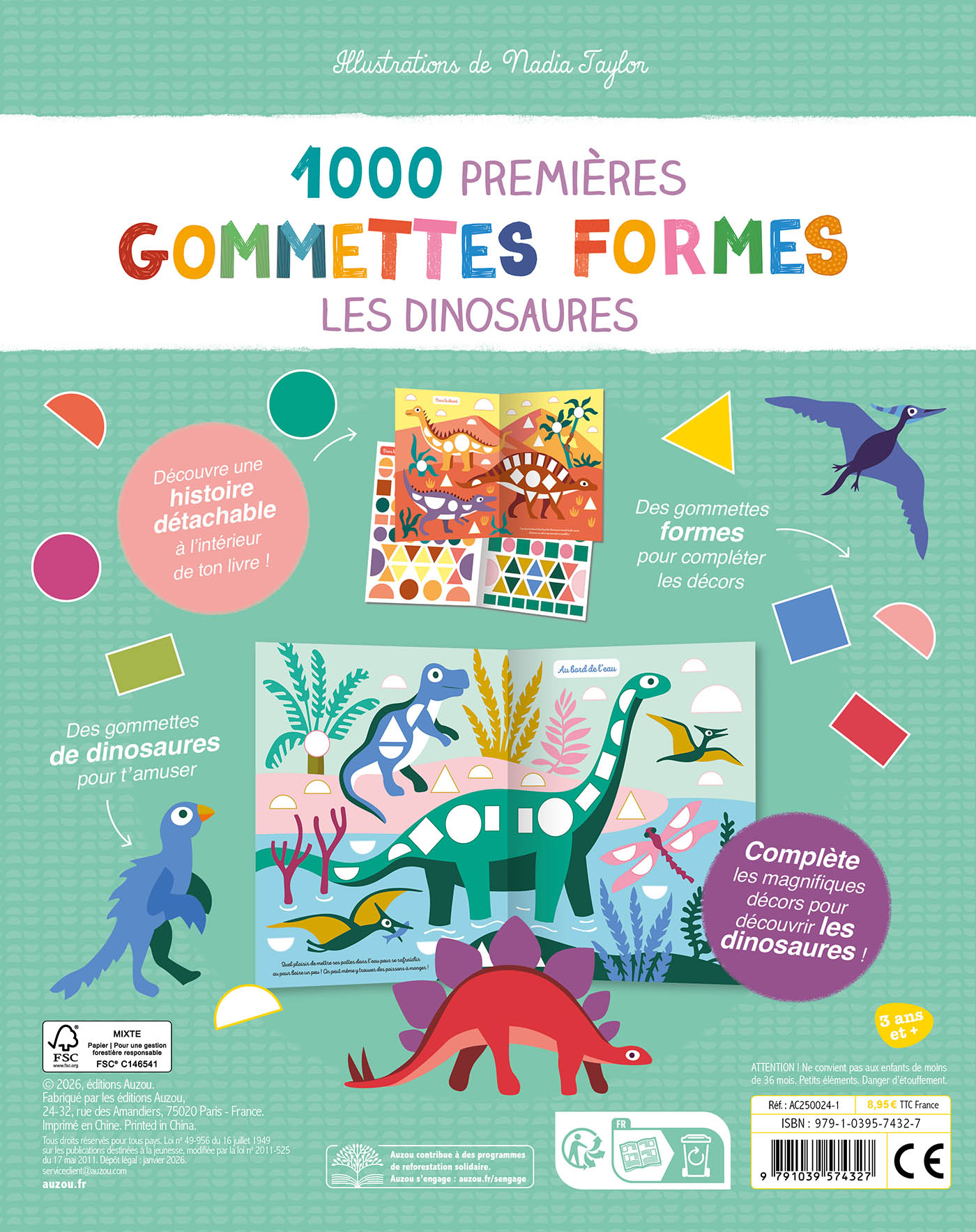 MES TOUT PREMIERS AUTOCOLLANTS - 1000 PREMIÈRES GOMMETTES FORMES DINOSAURES-jeuxrevesetjouets-thonon-evian-1