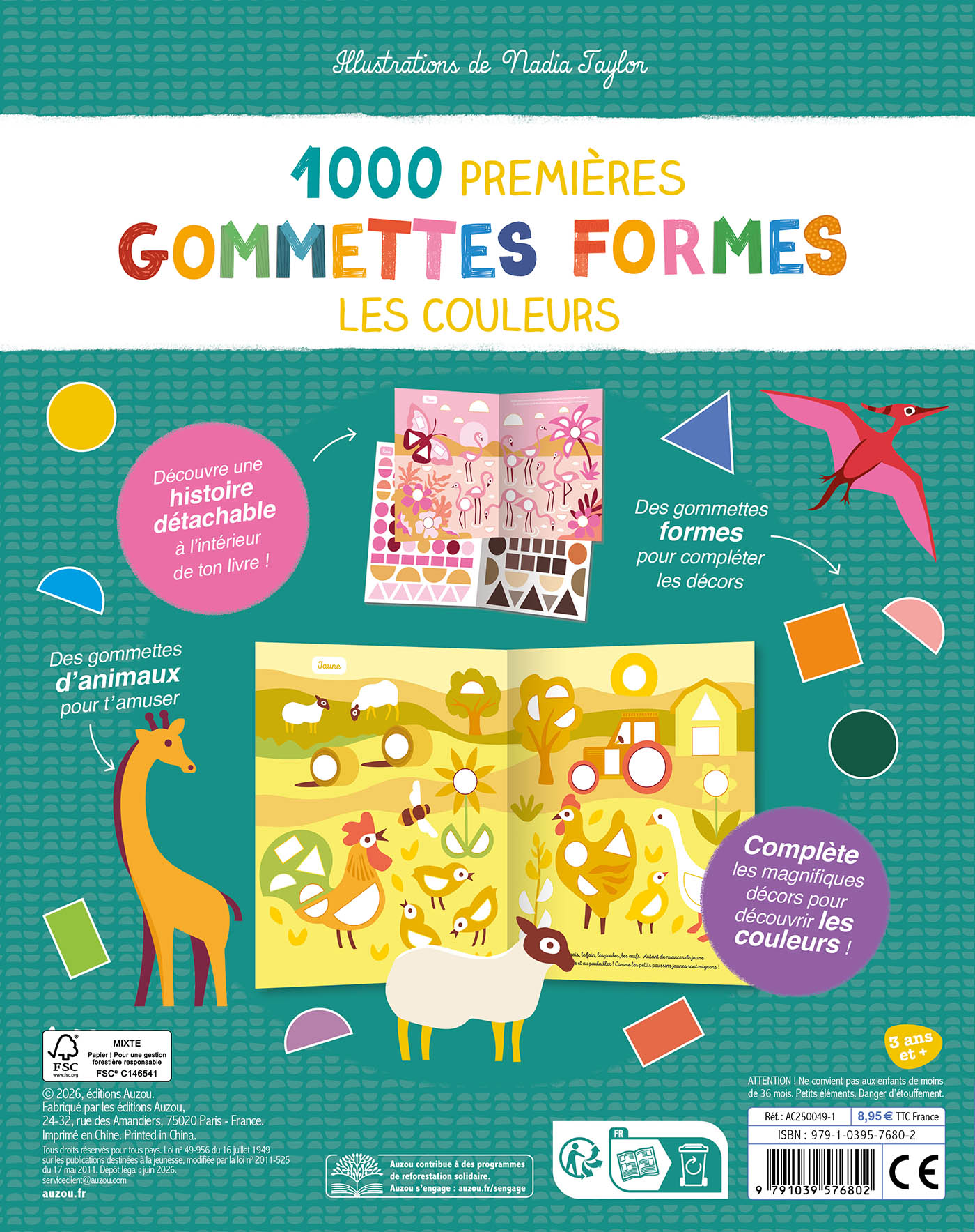 MES TOUT PREMIERS AUTOCOLLANTS - 1000 PREMIÈRES GOMMETTES FORMES LES COULEURS-jeuxrevesetjouets-thonon-evian-1
