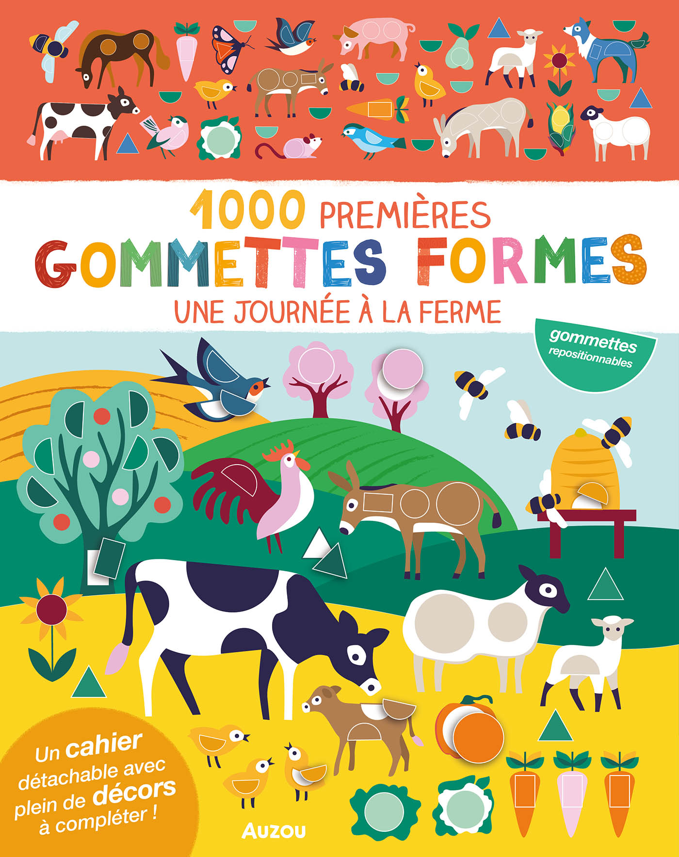 MES TOUT PREMIERS AUTOCOLLANTS - 1000 PREMIÈRES GOMMETTES FORMES UNE JOURNÉE À LA FERME-jeuxrevesetjouets-thonon-evian-1