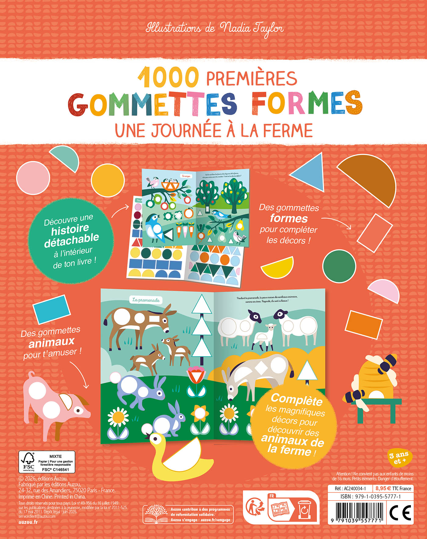 MES TOUT PREMIERS AUTOCOLLANTS - 1000 PREMIÈRES GOMMETTES FORMES UNE JOURNÉE À LA FERME-jeuxrevesetjouets-thonon-evian-1