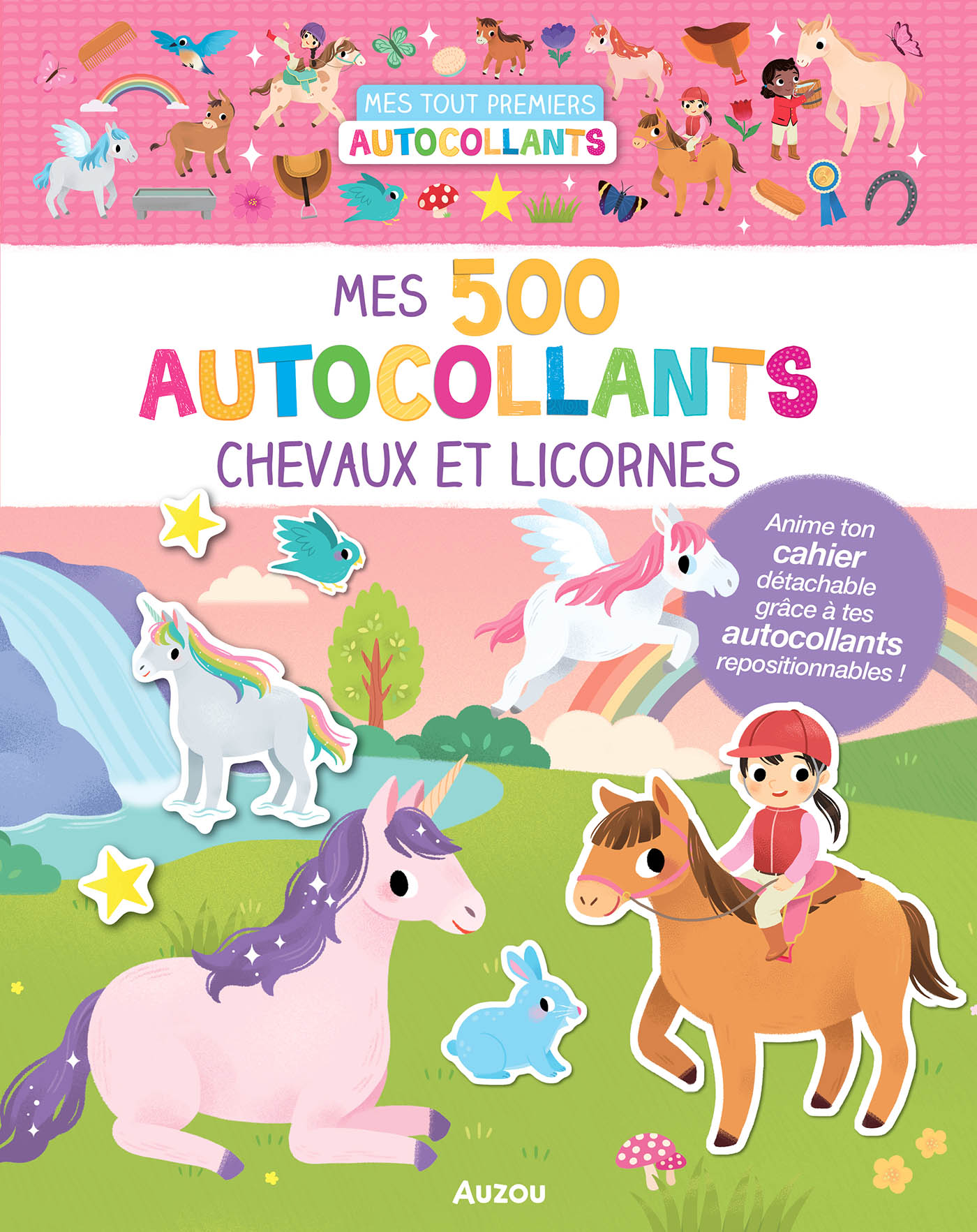 MES TOUT PREMIERS AUTOCOLLANTS - 500 AUTOCOLLANTS CHEVAUX ET LICORNES-jeuxrevesetjouets-thonon-evian-1