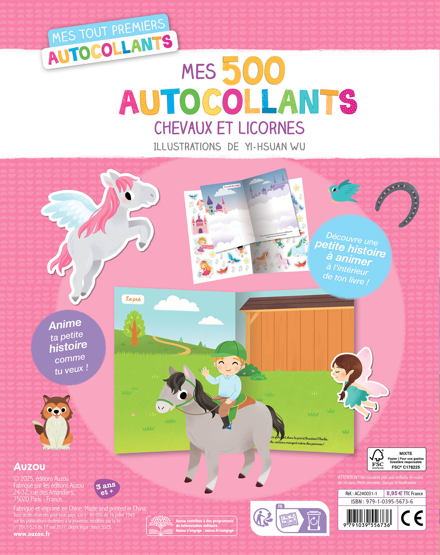 MES TOUT PREMIERS AUTOCOLLANTS - 500 AUTOCOLLANTS CHEVAUX ET LICORNES-jeuxrevesetjouets-thonon-evian-1