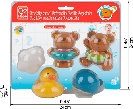 TEDDY AND FRIENDS BATH SQUIRTS-jeuxrevesetjouets-hape-thonon-evian-1