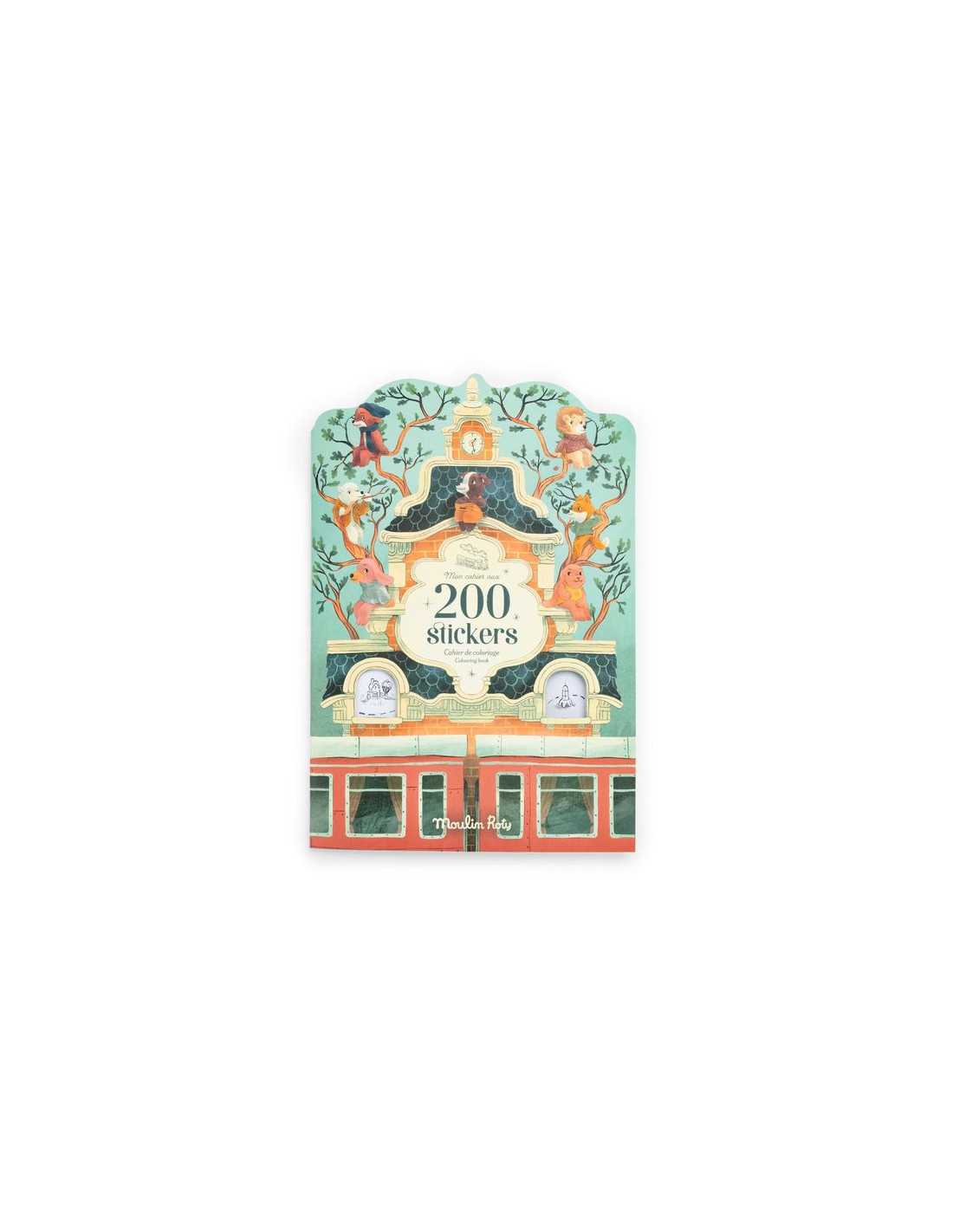 Livre-stickers-cahier-coloriage-bande-à-jojo-moulin-roty-loisir-creatif-3-ans-jeux-reves-et-jouets