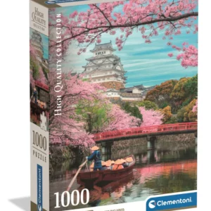 Puzzle-1000-pièces-clementoni-chateau-de-himeji-japon-fleur-cerisier-jeux-reves-et-jouets