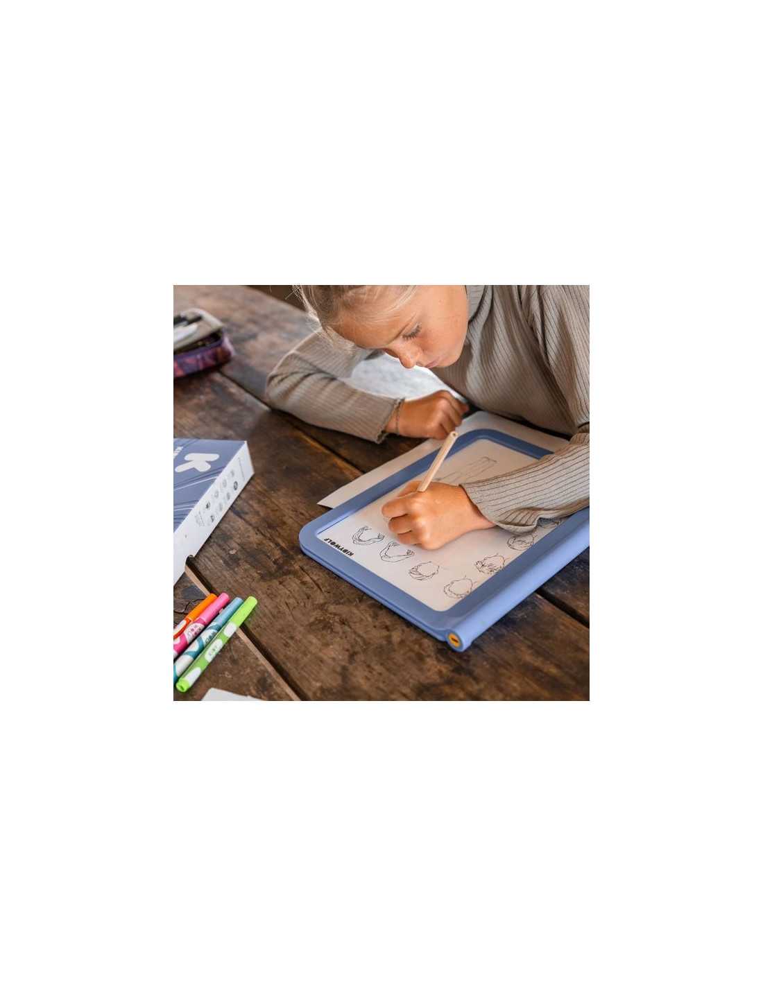 K-DRAW-PRO Tablette lumineuse nomade bleu Manga - Kidywolf – Image 4