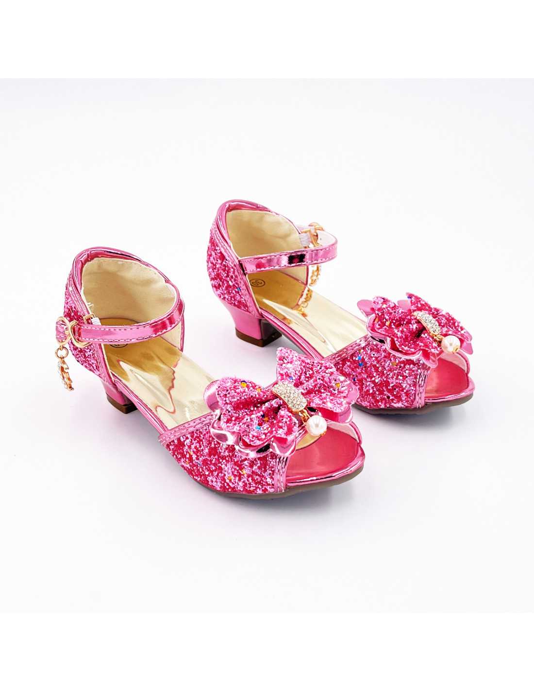Mules à Nœuds et Paillette Rose - LABAY – Déguisement