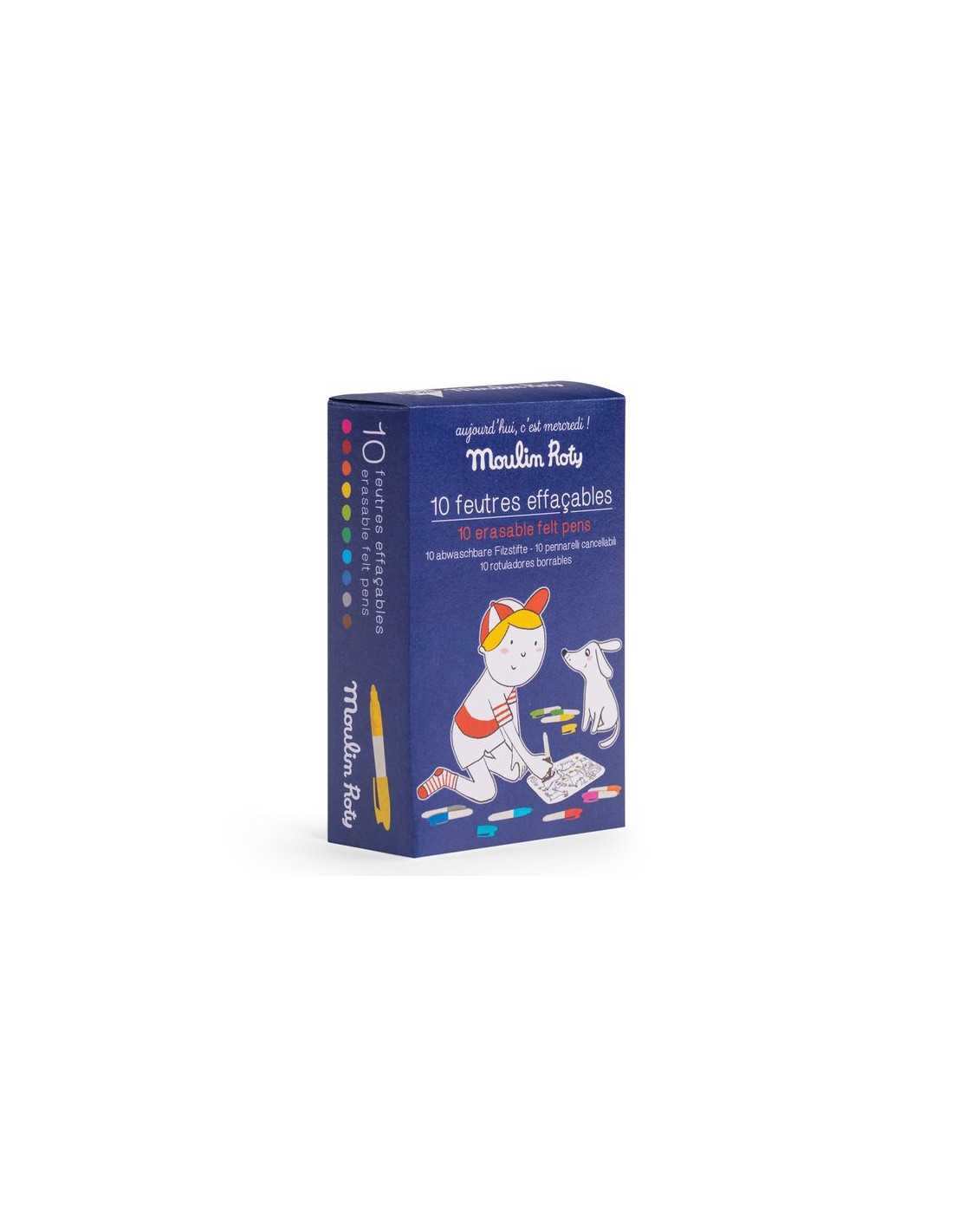 Set de 10 feutres effaçables - Moulin Roty