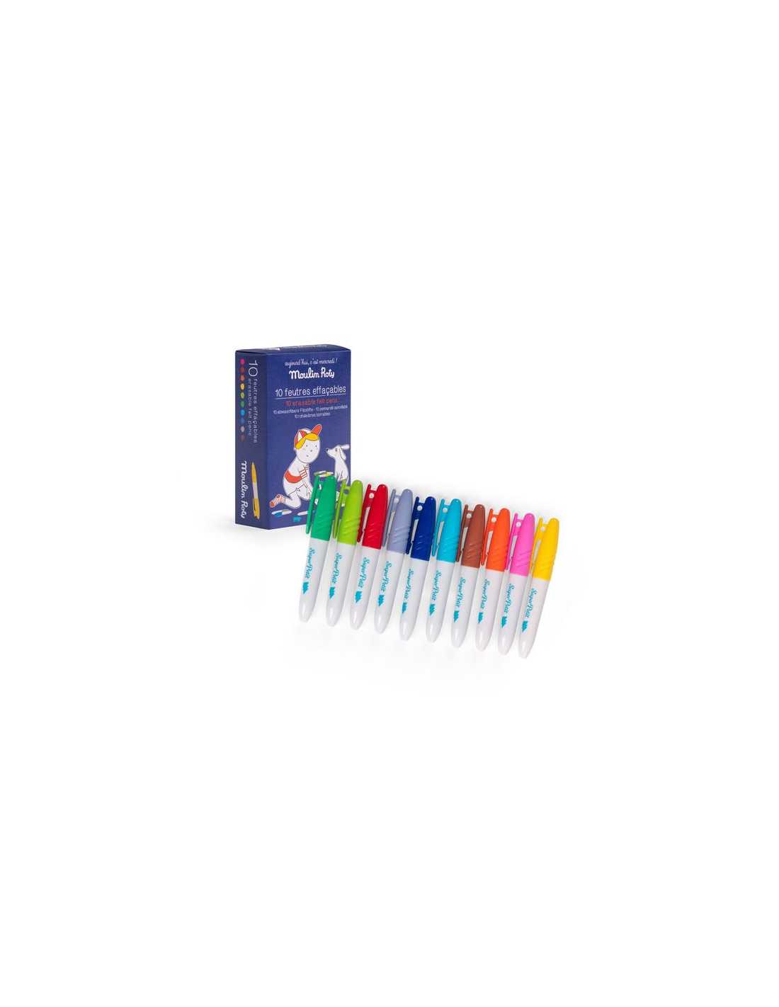 Set de 10 feutres effaçables - Moulin Roty