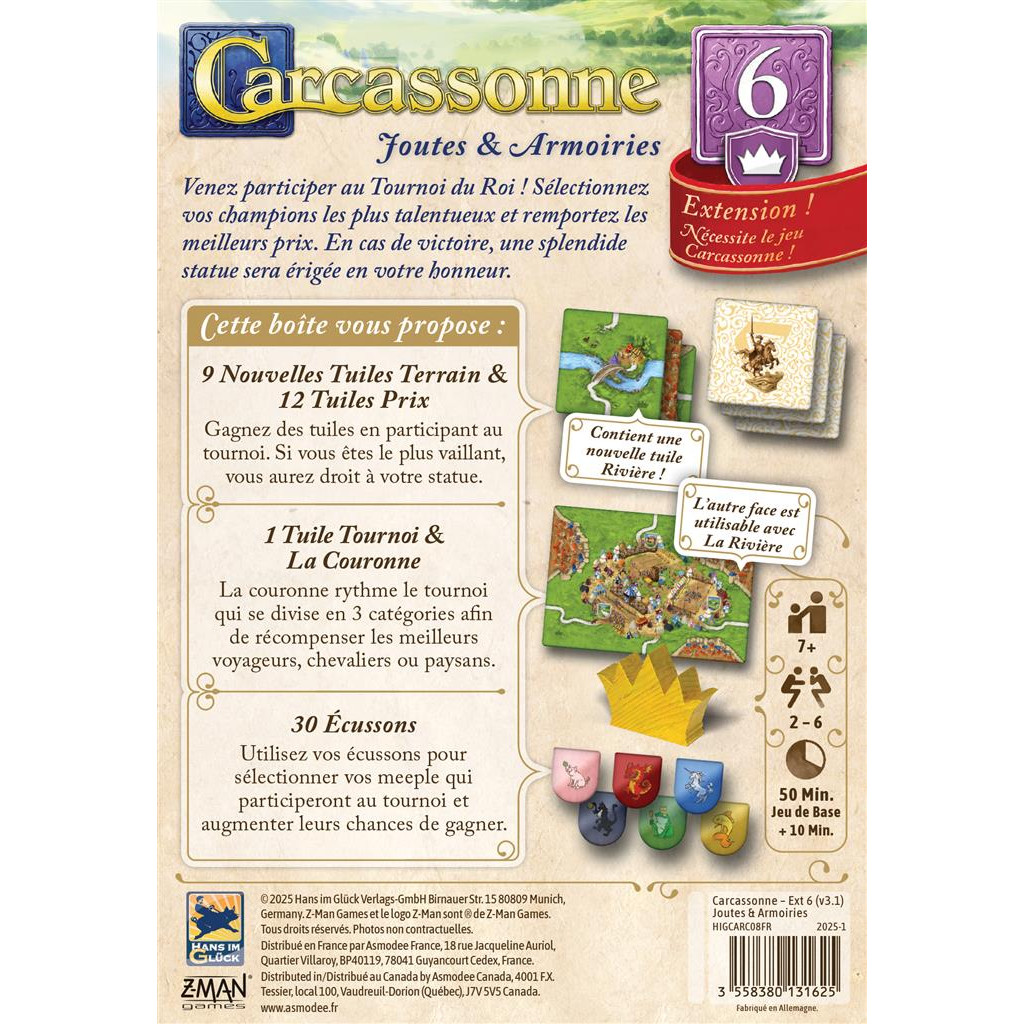 Carcassonne : Joutes et Armoiries 2025