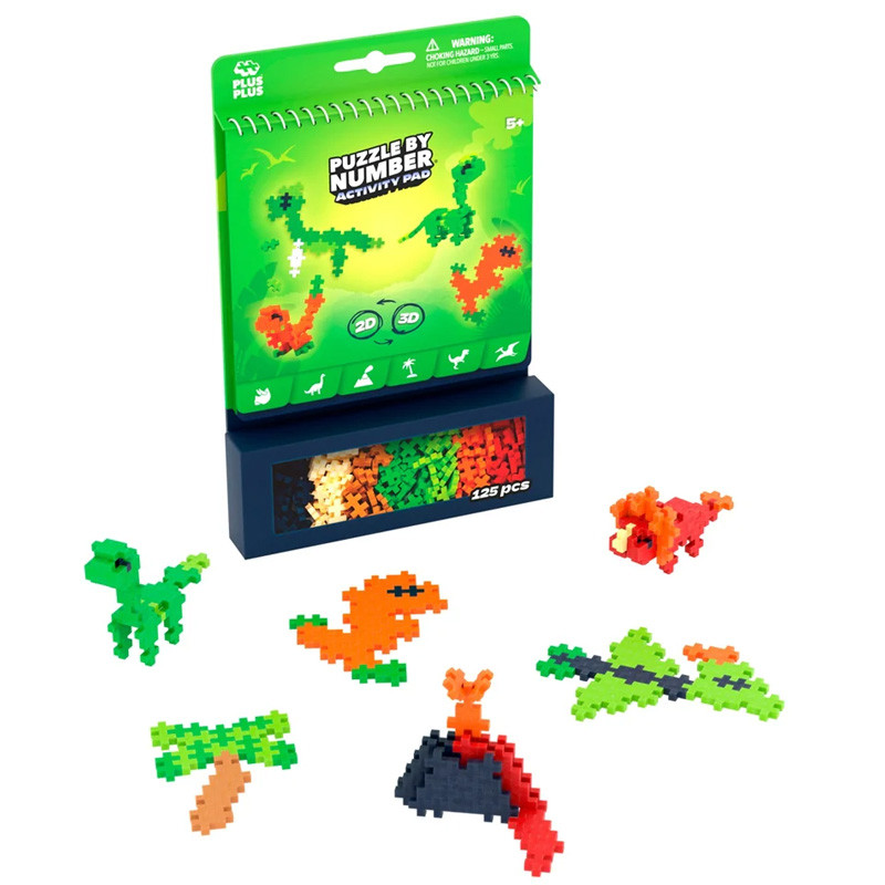 Bloc d'activité Dinosaures - 125pcs - Plus-plus