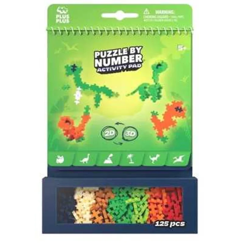 Bloc d'activité Dinosaures - 125pcs - Plus-plus