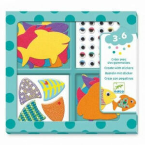 créer avec des gommettes - Jaime les poissons