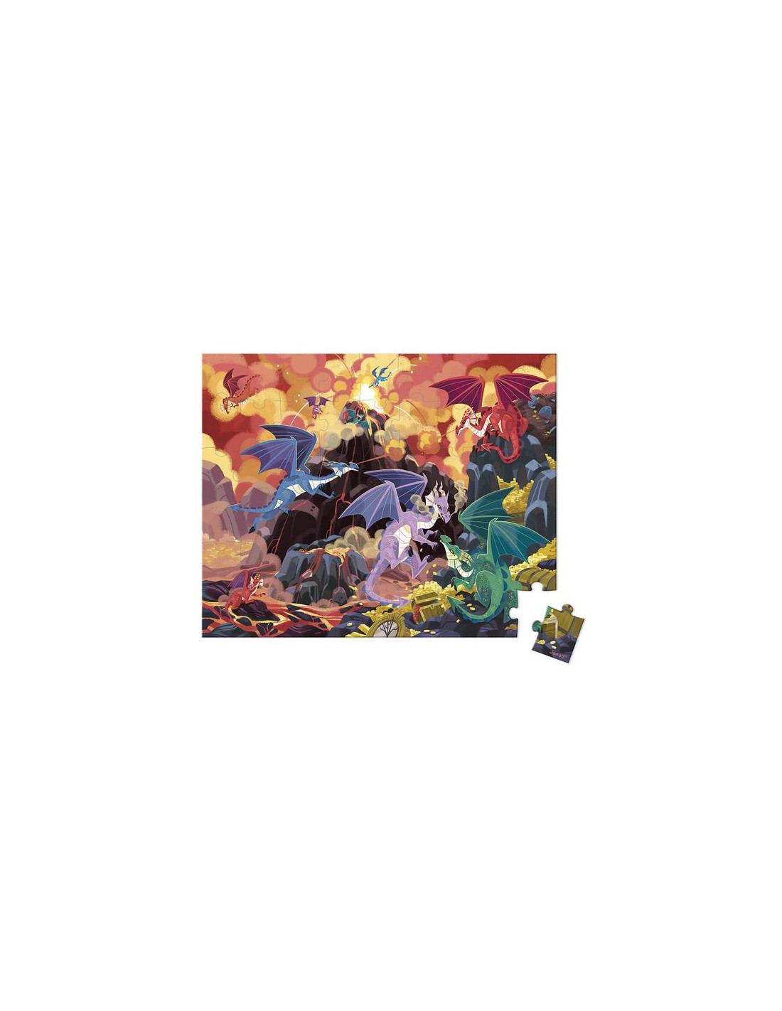 PUZZLE TERRE DE DRAGONS - 54 PCS - Janod